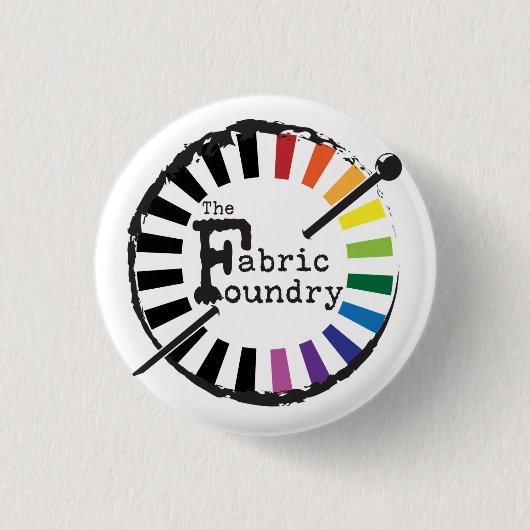 De Fabric Foundry Logo Knop Ronde Button 3,2 Cm (Voorkant)