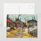 De fabriek (1887) van Vincent Van Gogh Briefkaart (Voorkant / Achterkant)