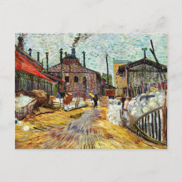 De fabriek (1887) van Vincent Van Gogh Briefkaart
