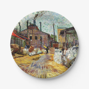 De fabriek (1887) van Vincent Van Gogh Papieren Bordje