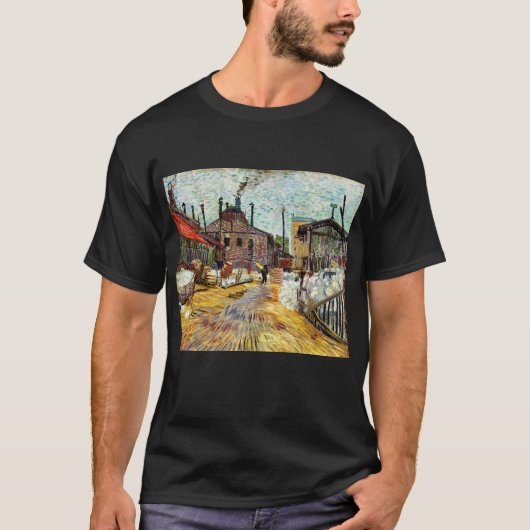 De fabriek (1887) van Vincent Van Gogh T-shirt (Voorkant)