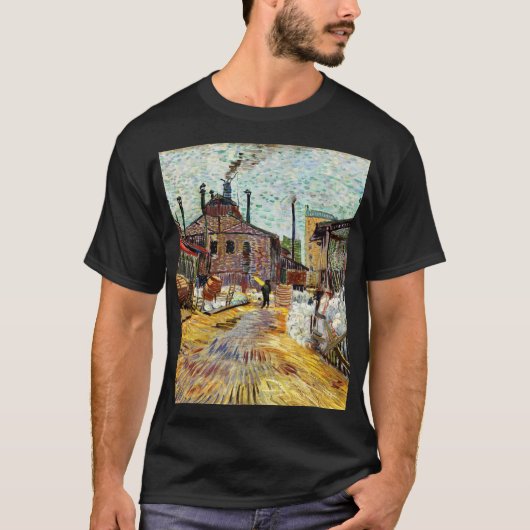 De fabriek (1887) van Vincent Van Gogh T-shirt (Voorkant)