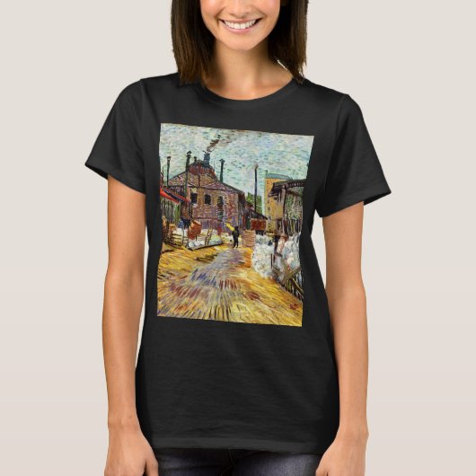 De fabriek (1887) van Vincent Van Gogh T-shirt (Voorkant)