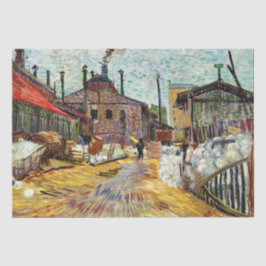 De fabriek (1887) van Vincent Van Gogh Tissue Pap Tissuepapier