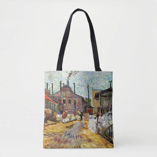 De fabriek (1887) van Vincent Van Gogh Tote Bag (Voorkant)