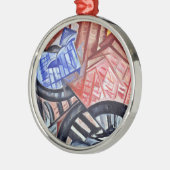 De fabriek en de brug metalen ornament (Links)