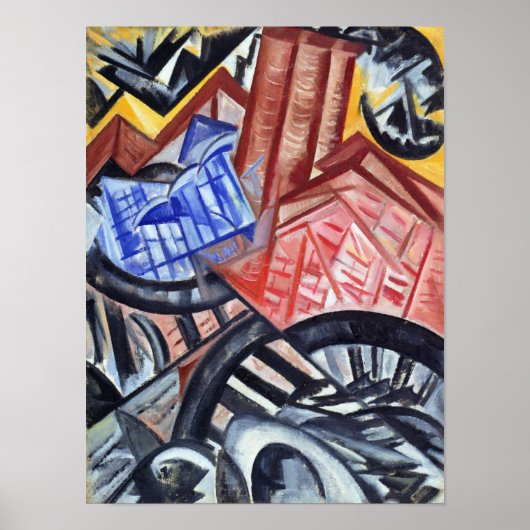 De fabriek en de brug poster (Voorkant)