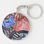 De fabriek en de brug sleutelhanger (Achterkant)