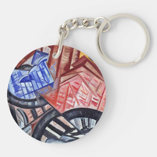 De fabriek en de brug sleutelhanger (Achterkant)