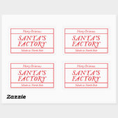 De fabriek van de kerstkerstman in Noordpool Rechthoekige Sticker (Vel)