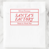 De fabriek van de kerstkerstman in Noordpool Rechthoekige Sticker (Tas)