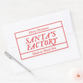 De fabriek van de kerstkerstman in Noordpool Rechthoekige Sticker (Envelop)