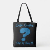 De Fabulous Glitter Vraagteken Tote Tas (Achterkant)