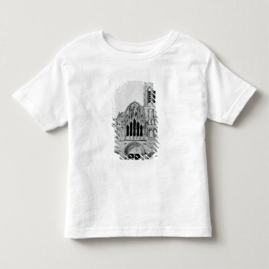 De façade van La Madeleine de Vezelay Kinder Shirts (Voorkant)