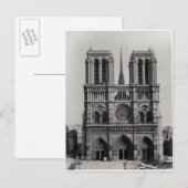 De façade van Notre-Dame, Parijs, eind 19e eeuw Briefkaart (Voorkant / Achterkant)