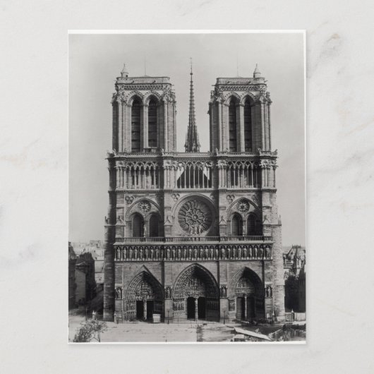 De façade van Notre-Dame, Parijs, eind 19e eeuw Briefkaart (Voorkant)