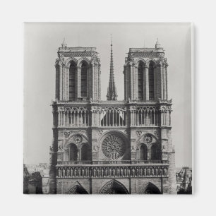 De façade van Notre-Dame, Parijs, eind 19e eeuw Magneet