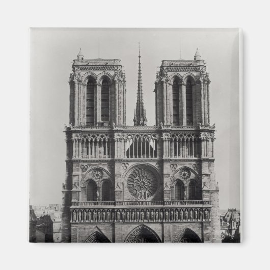 De façade van Notre-Dame, Parijs, eind 19e eeuw Magneet (Voorkant)