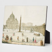 De façade van St. Peter in Rome met de Piazza in f Fotoplaat (Zijkant)