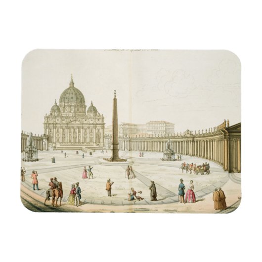 De façade van St. Peter in Rome met de Piazza in f Magneet (Horizontaal)