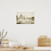 De façade van St. Peter in Rome met de Piazza in f Poster (Keuken)