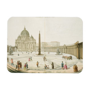 De façade van St. Peter in Rome met de Piazza in  Magneet