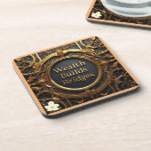 "De factor rijkdom" Bier Onderzetter (Linkerzijde)