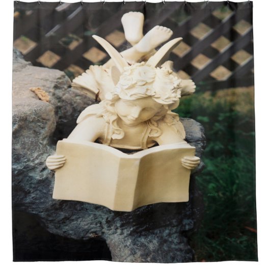 De Faerie lezing bij de Koi vijver........ Douchegordijn (Voorkant)