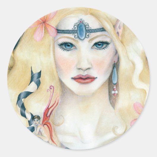 De Faerie Mab Ronde Sticker (Voorkant)
