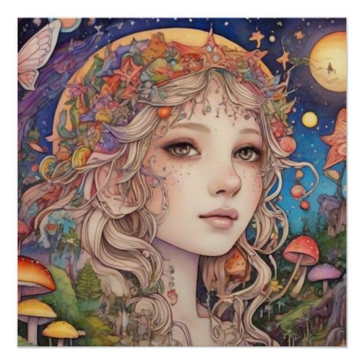 De Faerie Queen's Glossy Poster (Voorkant)