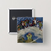 De Fairies-Button Vierkante Button 5,1 Cm (Voorkant /achterkant)