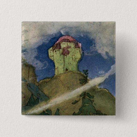 De Fairies-Button Vierkante Button 5,1 Cm (Voorkant)