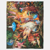 DE FAIRIES FAVORITE BIRD Enchanted Bossen Fleece Deken (Voorkant)