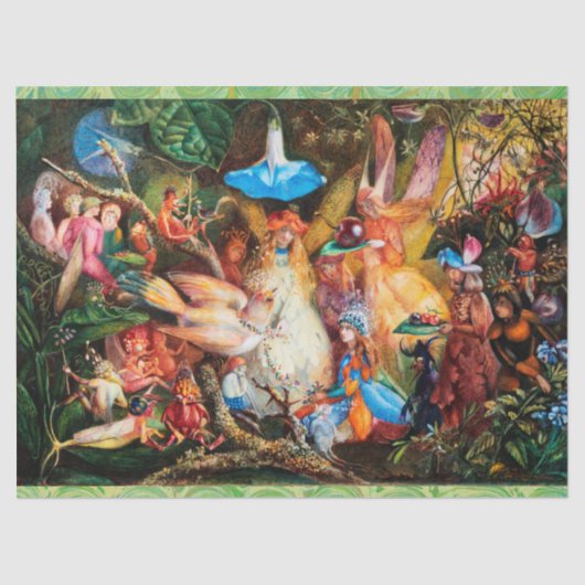 DE FAIRIES FAVORITE BIRD Enchanted Bossen Tissuepapier (Voorkant)