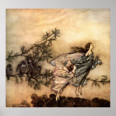 De fairies hebben hun tieten met de vogels poster (Voorkant)