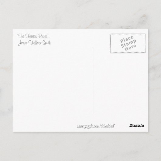 De Fairies Picnic Briefkaart (Achterkant)