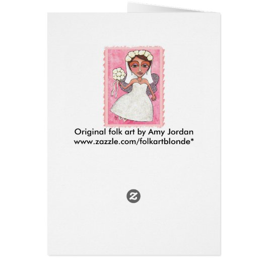 DE FAIRY BRIDE - bruid , trouwkaart (Achterkant)