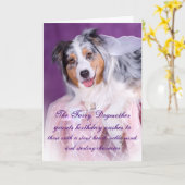 De Fairy Dogmother Funny Voeg een naam toe Verjaar Kaart (Gele Bloem)
