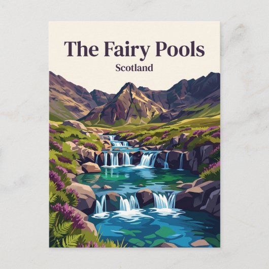 De Fairy Pools Schotland Briefkaart (Voorkant)