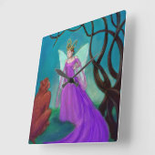 De Fairy Queen Vierkante Klok (Hoek)