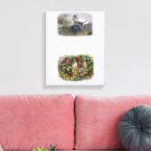 De Fairy Queen's Messenger, Elf en Owls, is ziek Canvas Afdruk (Insitu (Woonkamer))