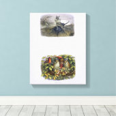 De Fairy Queen's Messenger, Elf en Owls, is ziek Canvas Afdruk (Insitu (Houten vloer))