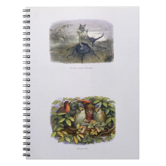 De Fairy Queen's Messenger, Elf en Owls, is ziek Notitieboek (Voorkant)