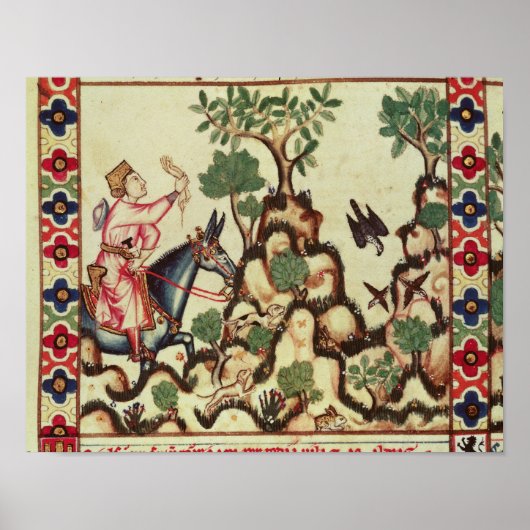 De Falcon Hunt uit het manuscript Poster (Voorkant)