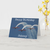 De Falcons Happy Birthday werd gepersonaliseerd Kaart (Gele Bloem)