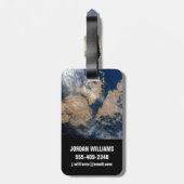 De Falklandeilanden (Islas Malvinas). Bagagelabel (Achterkant verticaal)