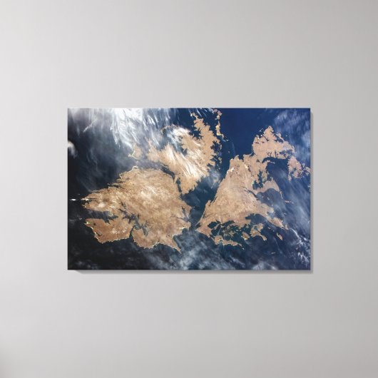 De Falklandeilanden (Islas Malvinas). Canvas Afdruk (Voorkant)