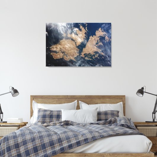De Falklandeilanden (Islas Malvinas). Canvas Afdruk (Insitu (Slaapkamer))