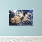 De Falklandeilanden (Islas Malvinas). Canvas Afdruk (Insitu (Houten vloer))