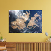 De Falklandeilanden (Islas Malvinas). Canvas Afdruk (Insitu (Woonkamer))